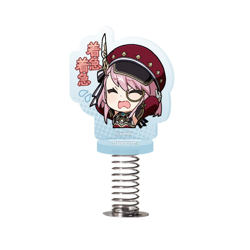 genshin impact charlotte q version emoji bobble standee front view