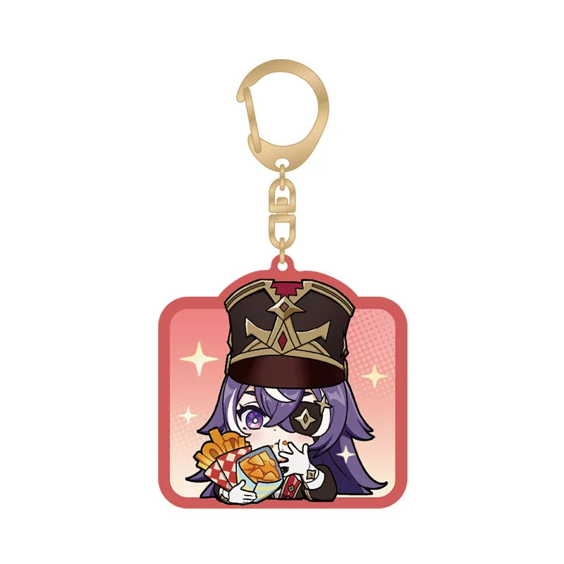 genshin impact chevreuse q version emoji keychain front view