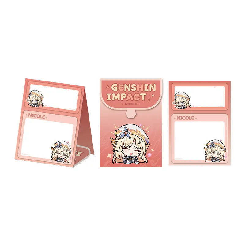 Genshin Impact Chibi Expression Pack Nicole foldable sticky note pad