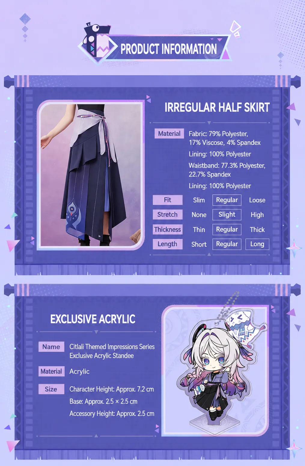 Citlali long skirt full-length model display
