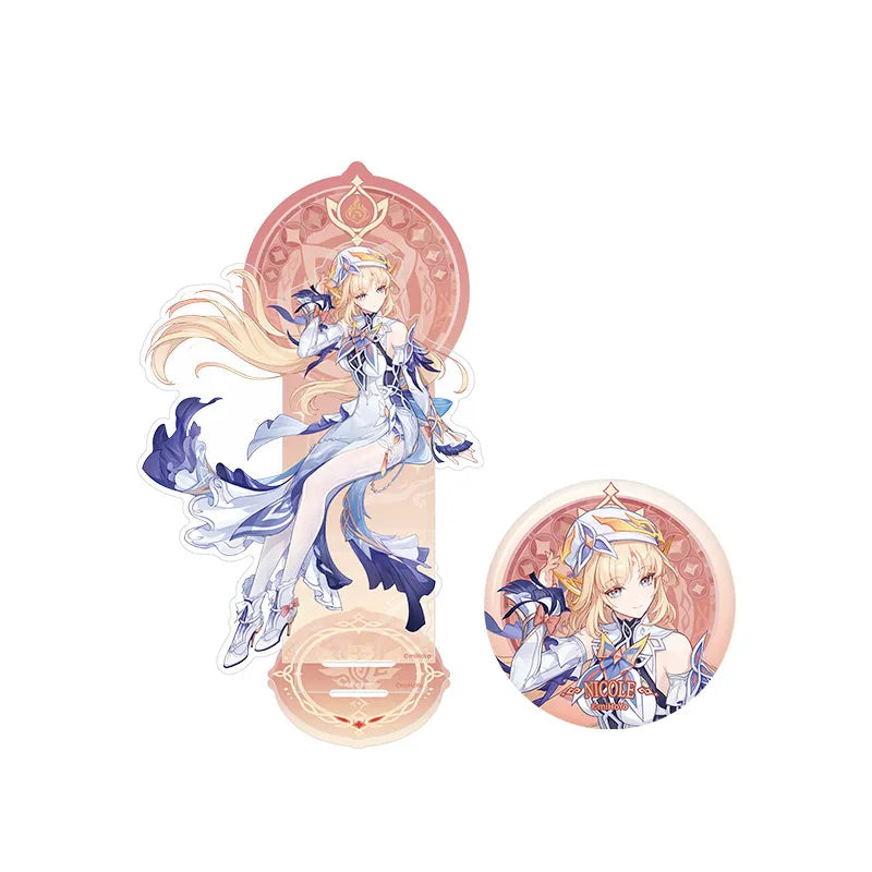Genshin Impact Clamor Within Series Nicole badge and acrylic standee collection