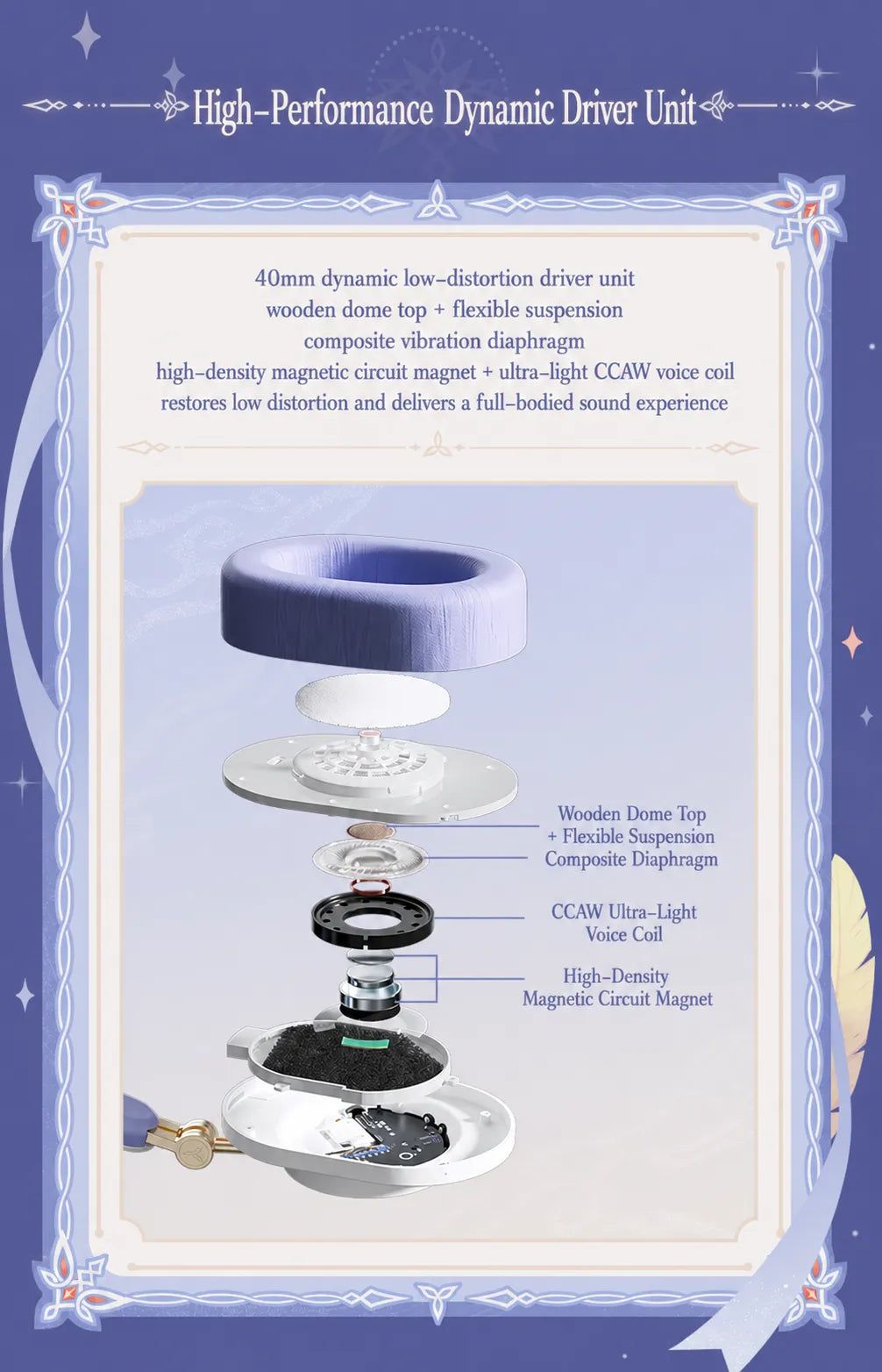 Nicole headphones with adjustable folding stainless steel hinges