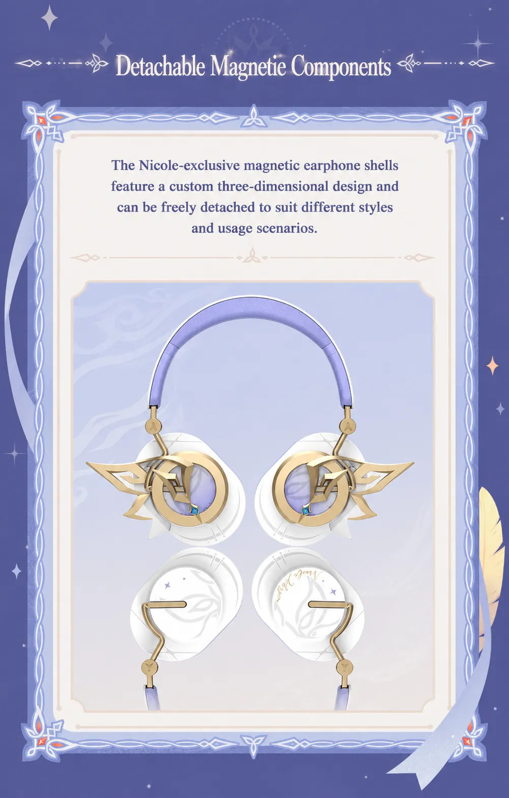 Nicole headphones with capacitive wear detection components