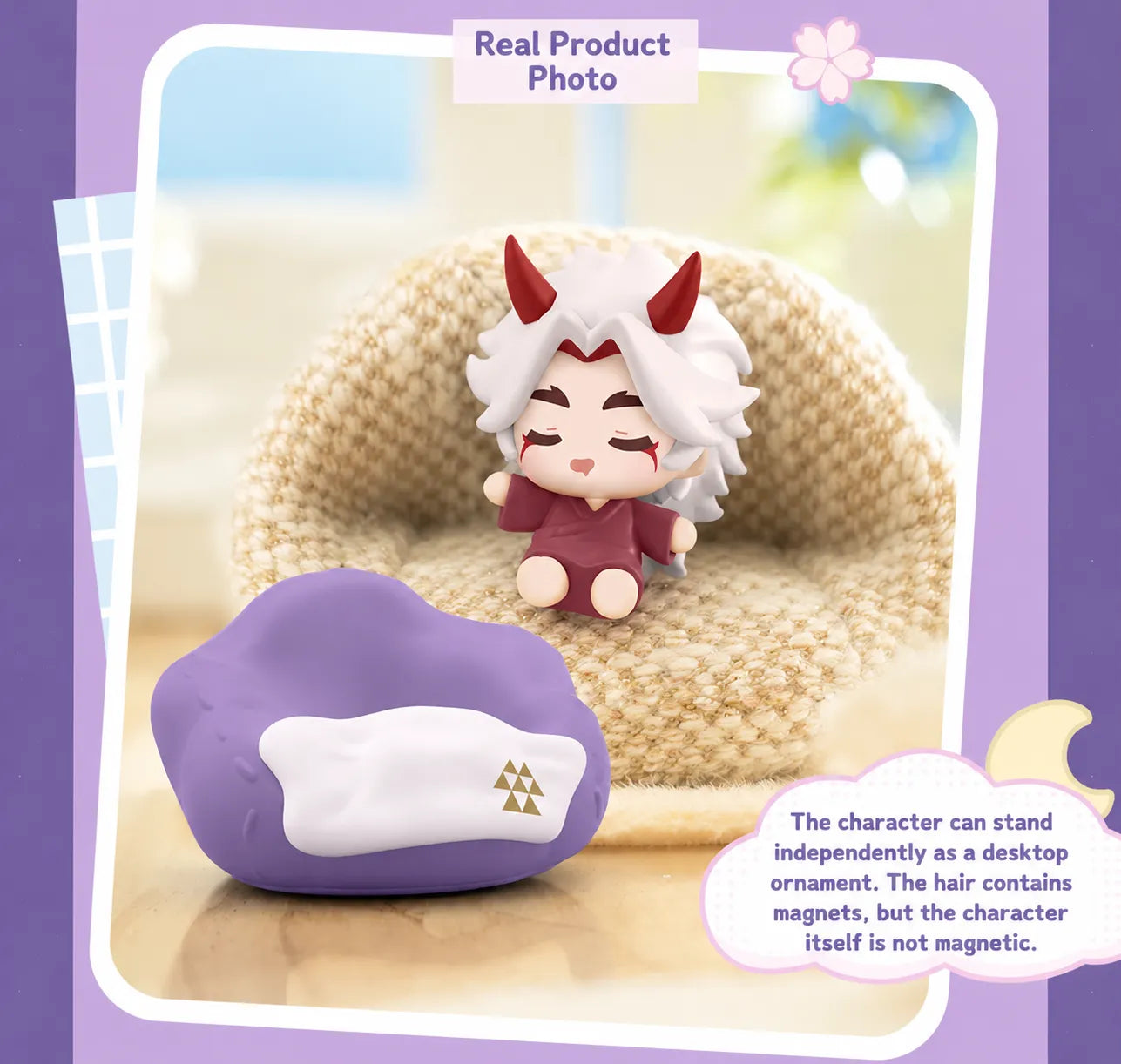 Genshin Impact Cloud Dream chibi fridge magnets displayed as cute room decorations