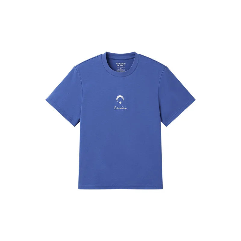 Columbina Theme Impressions Casual T-Shirt light blue front and back