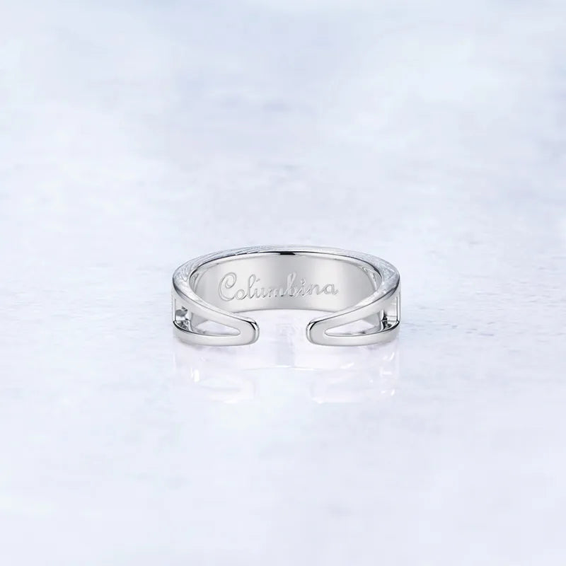Columbina Theme Impressions Series open ring with wing details