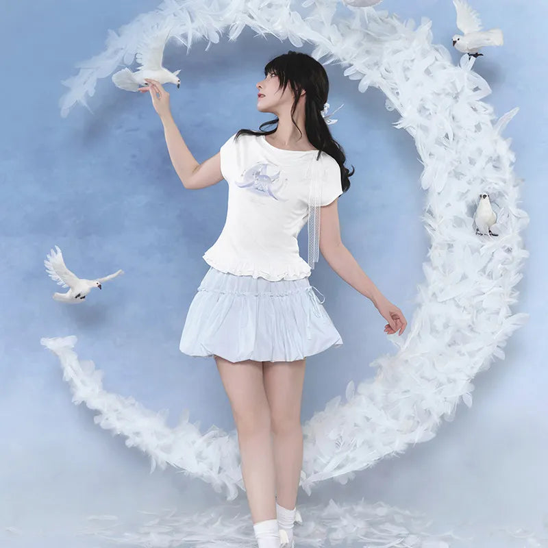 Columbina Theme Impressions Series T-Shirt with pale blue skirt