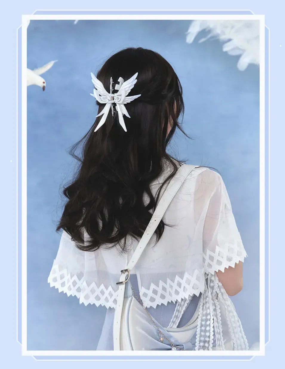 Columbina hair claw clip side profile and claw structure