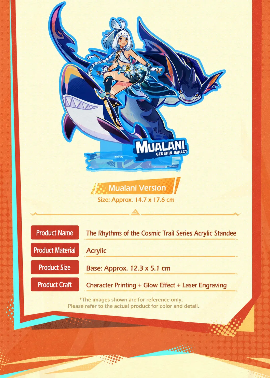Genshin Impact The Rhythms of the Cosmic Trail Series acrylic standee size material and craft details