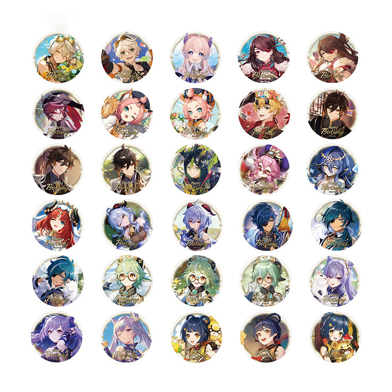 Genshin Impact Day of Destiny Series Character Badge Collection Overview