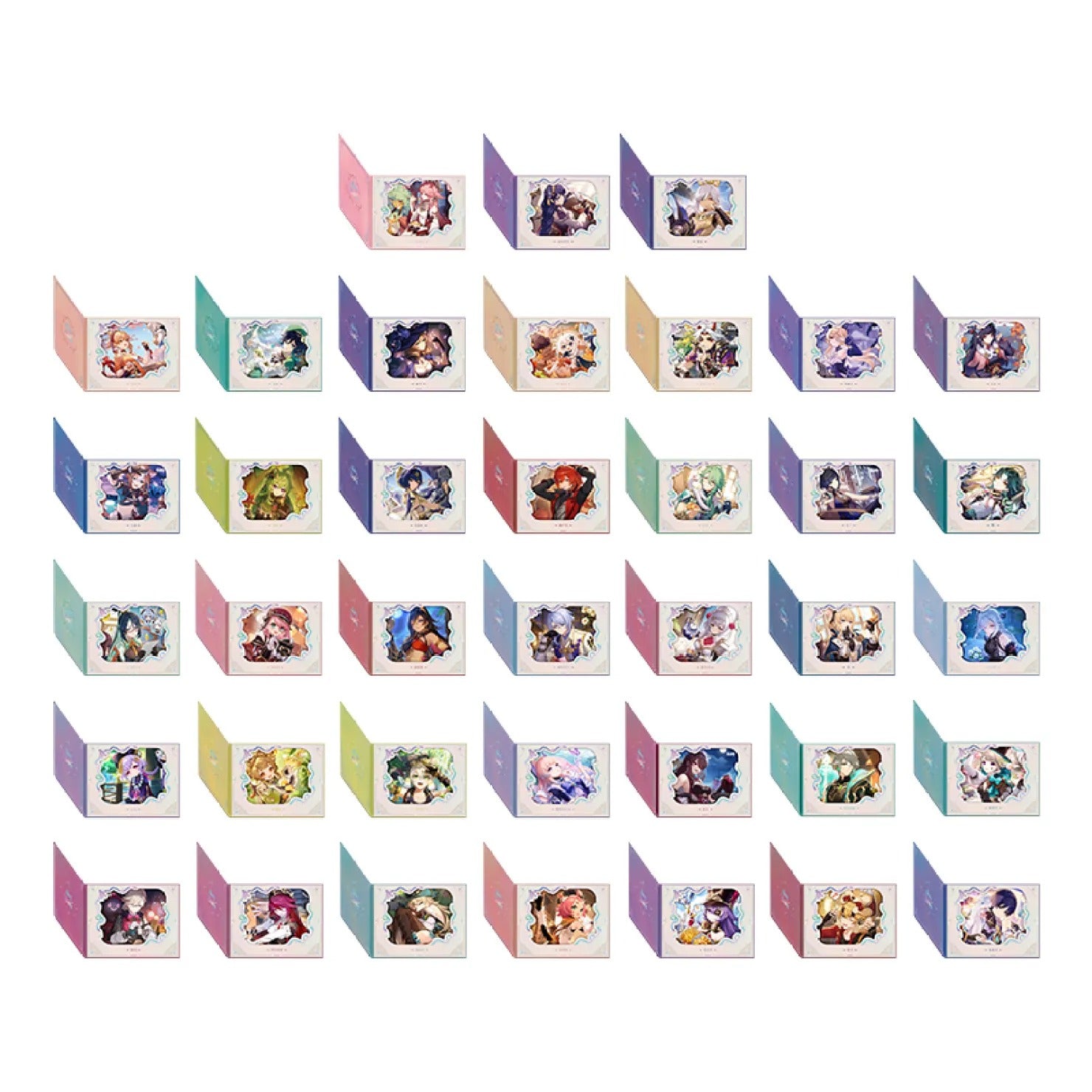 Genshin Impact Day of Destiny Series Character Flip Window Paper Collection