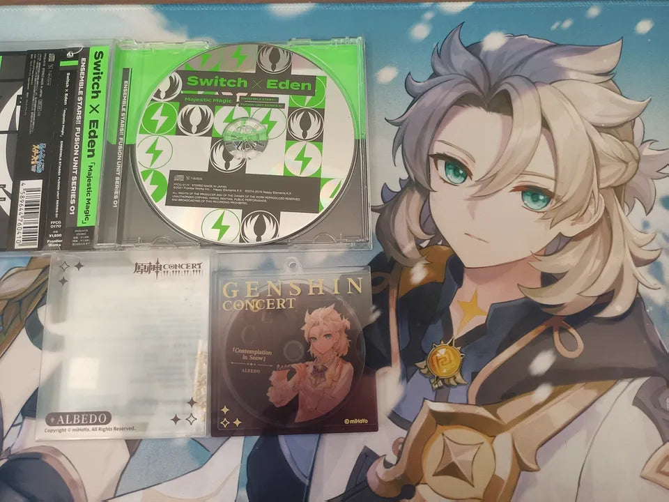 Genshin Impact Dusty Glory Series CD Style Acrylic Keychain