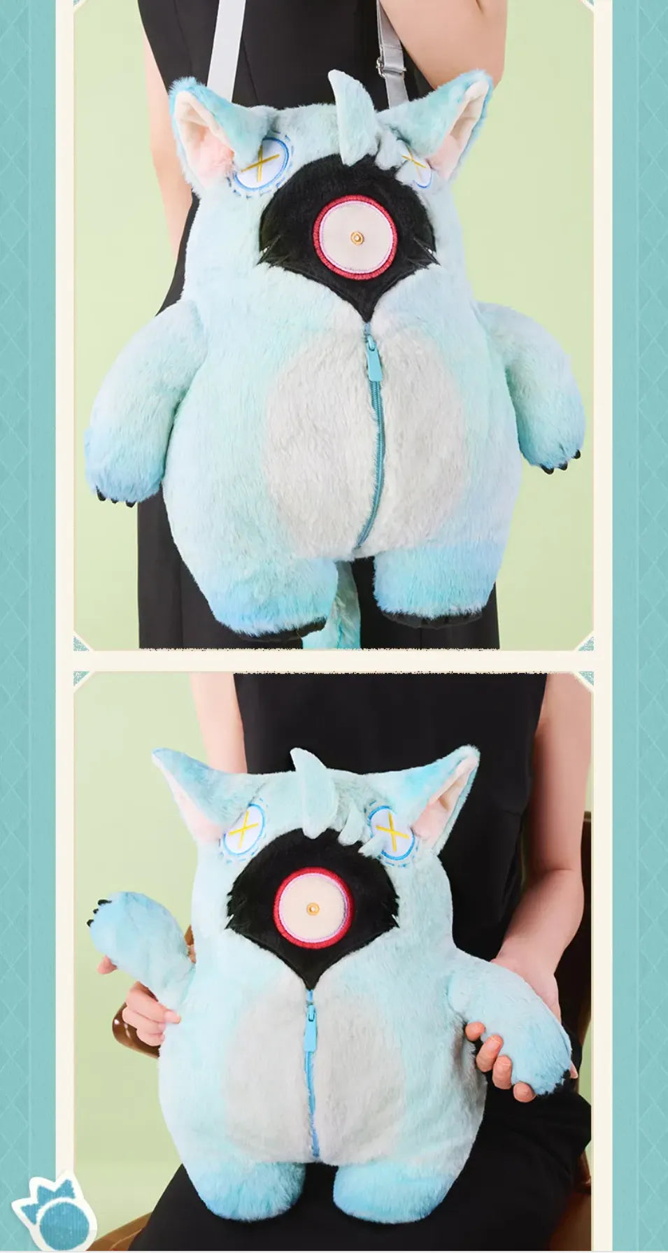 Dottore Monster Plush Bag storage compartment detail