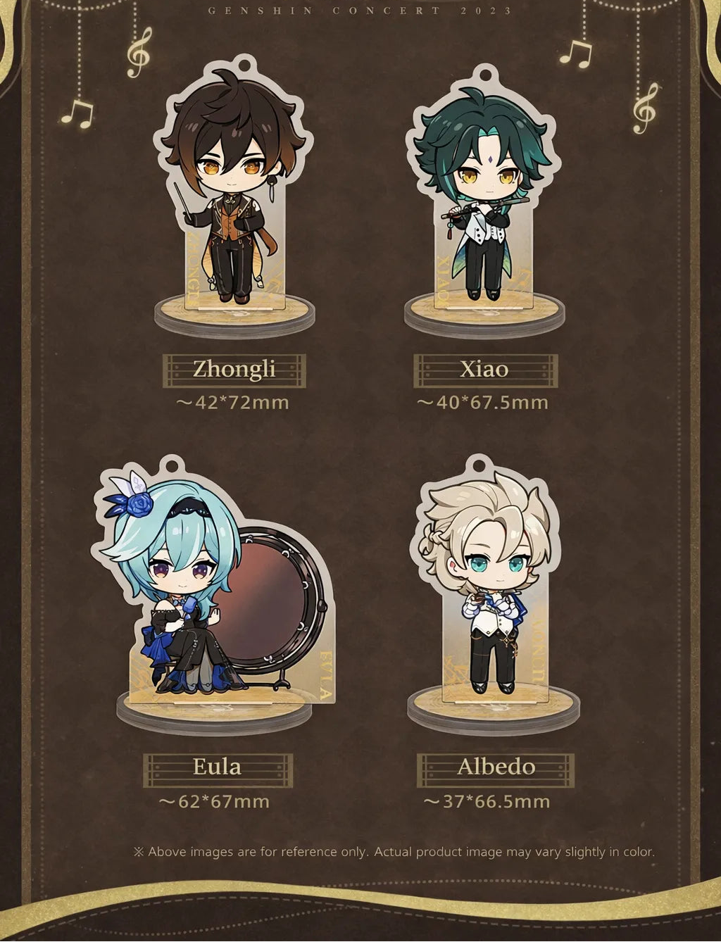 Genshin Impact Echoes of Ages acrylic standee size detail compact chibi figure dimensions