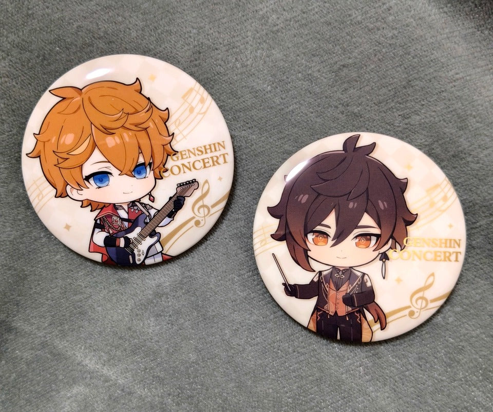 Genshin Impact Echoes of Ages Pin Badge Chibi Coleção