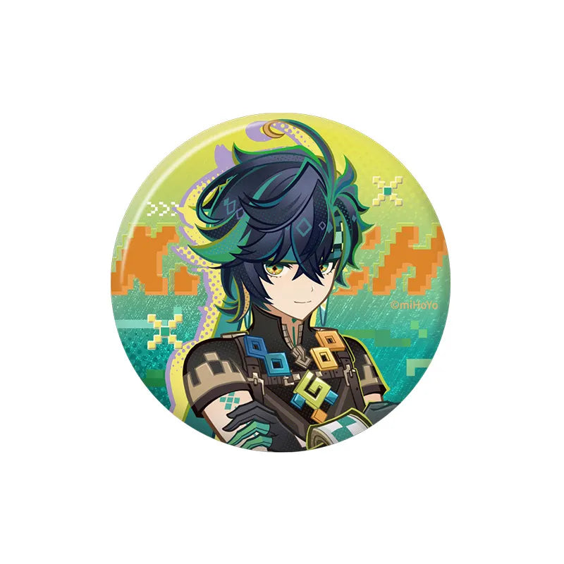 Genshin Impact Emblem of Steadfast Valor Kinich Character Badge featuring collectible character artwork