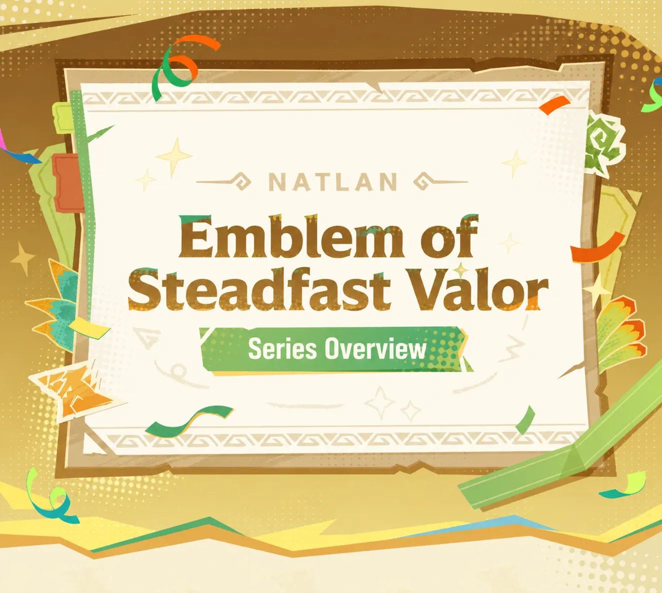 Genshin Impact Emblem of Steadfast Valor Series collectible merchandise featuring Kinich and Xilonen themed items