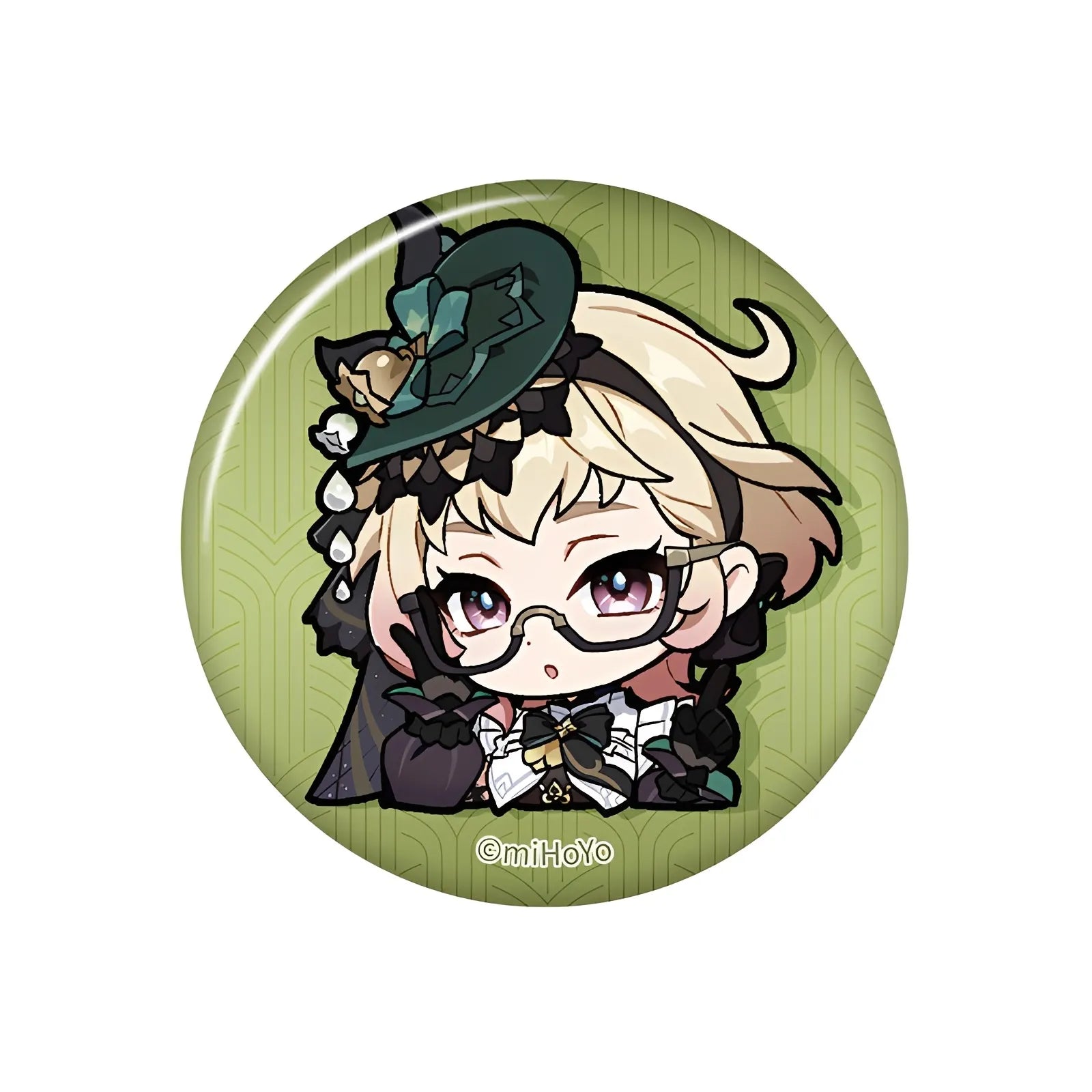genshin impact emilie q version emoji badge front view