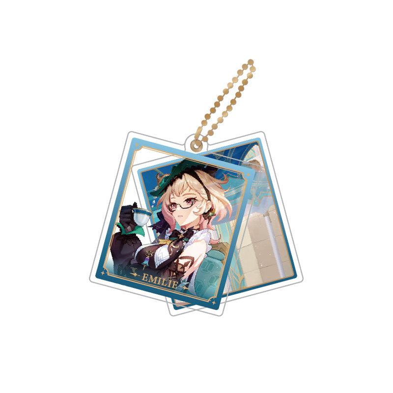 Genshin Impact Emilie rotating double-sided acrylic keychain