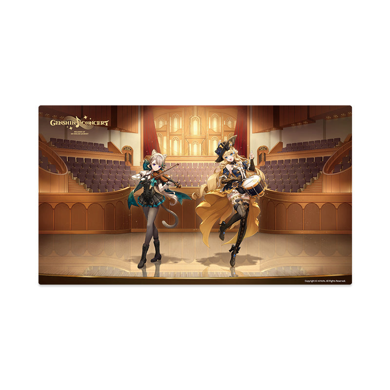 Genshin Impact Endless Melody Series concert mouse pad featuring Lynette and Navia orchestral stage artwork