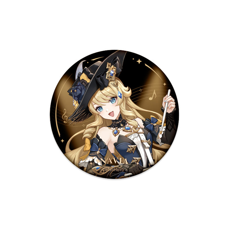 Genshin Impact Endless Melody Series Navia character badge with orchestral-themed design and elegant gold accents