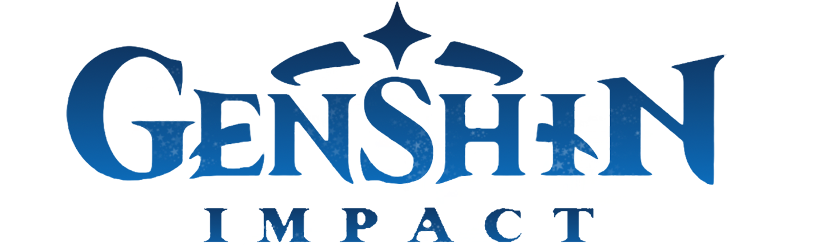 Genshin Impact official Chinese logo with stylized star-themed typography