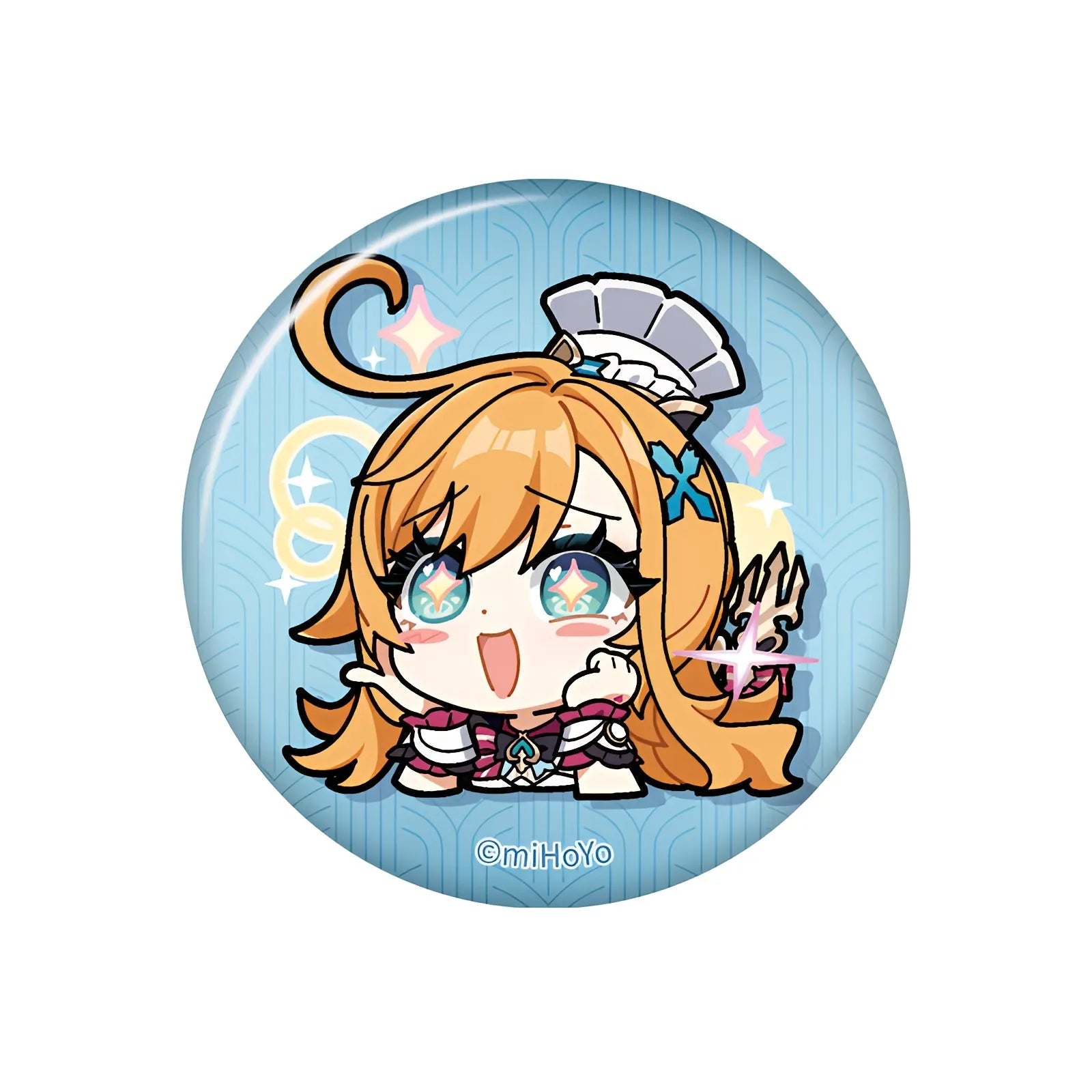 genshin impact escoffier q version emoji badge front view