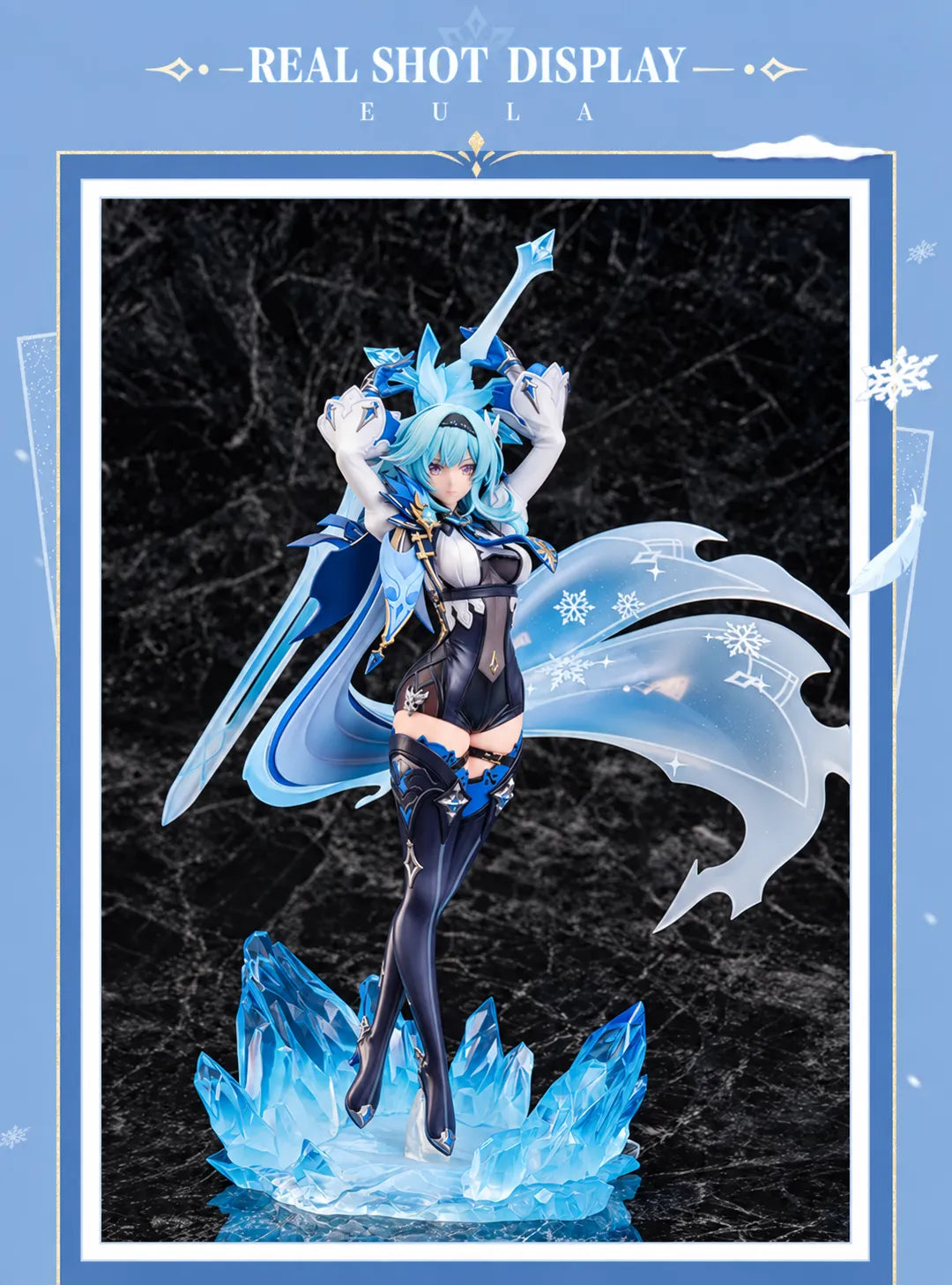 Eula figure full-body display with icy crystalline base