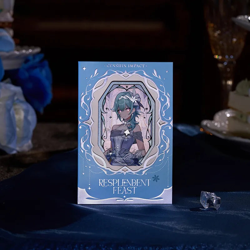 Genshin Impact Eula Resplendent Feast acrylic scene stand with layered decorative backdrop and character artwork