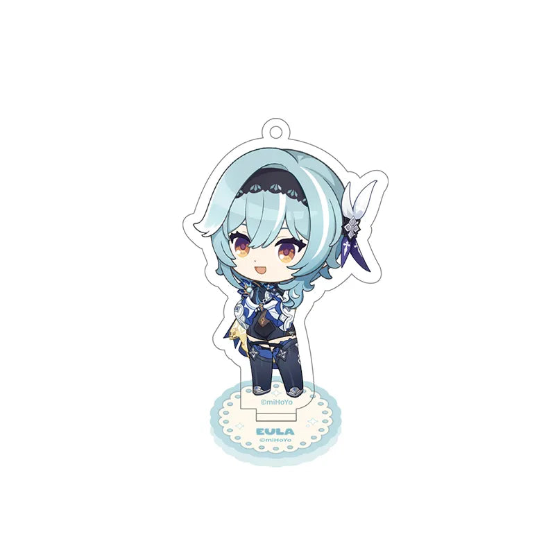 Genshin Impact Eula Stellar Recollection series acrylic standee with elegant chibi illustration and acrylic base