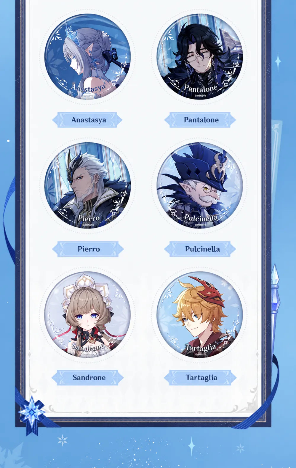 Everwinter Without Mercy Series badge character designs