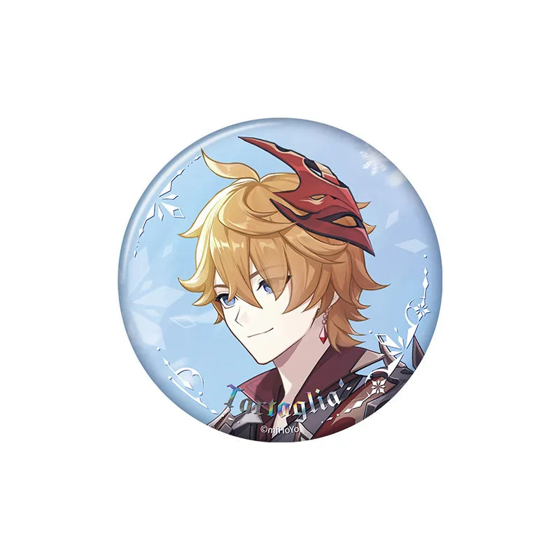 Tartaglia badge from the Genshin Impact Everwinter Without Mercy Series