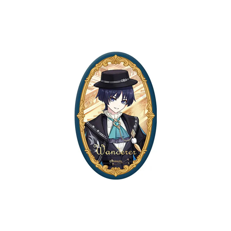 Genshin Impact FES 2026 Wanderer character badge with ornate gold frame design