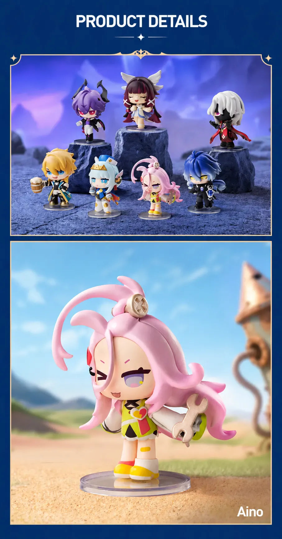 Genshin Impact FES Chibi Series Durin and Varka figure details