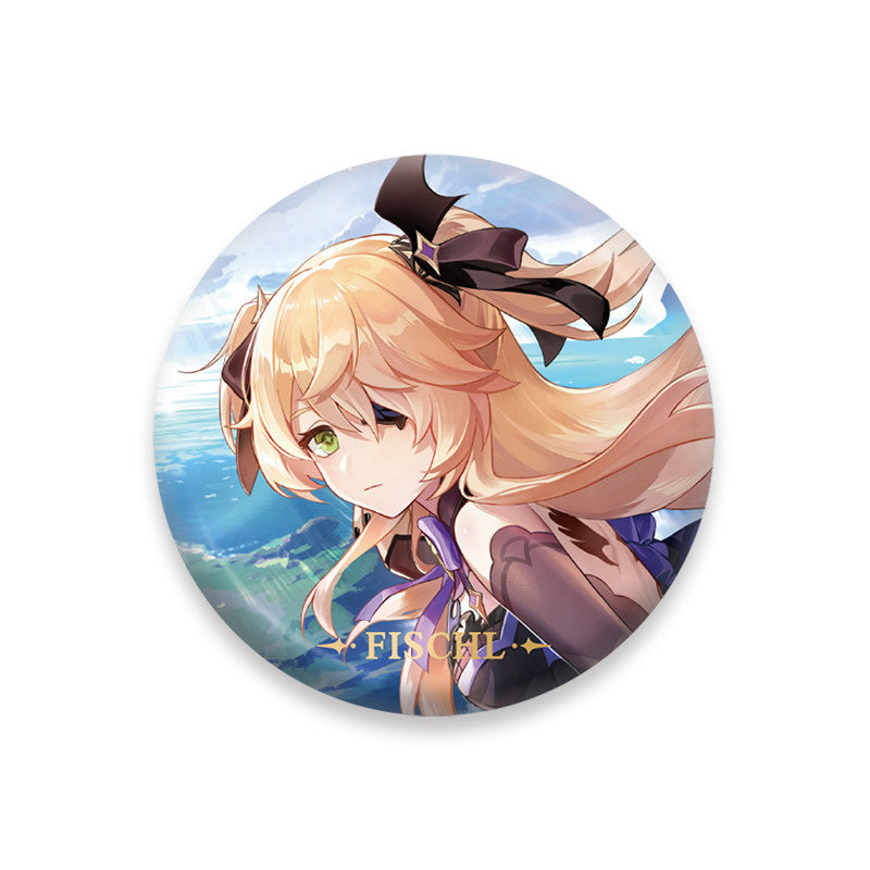Genshin Impact Fischl character badge anime collectible pin