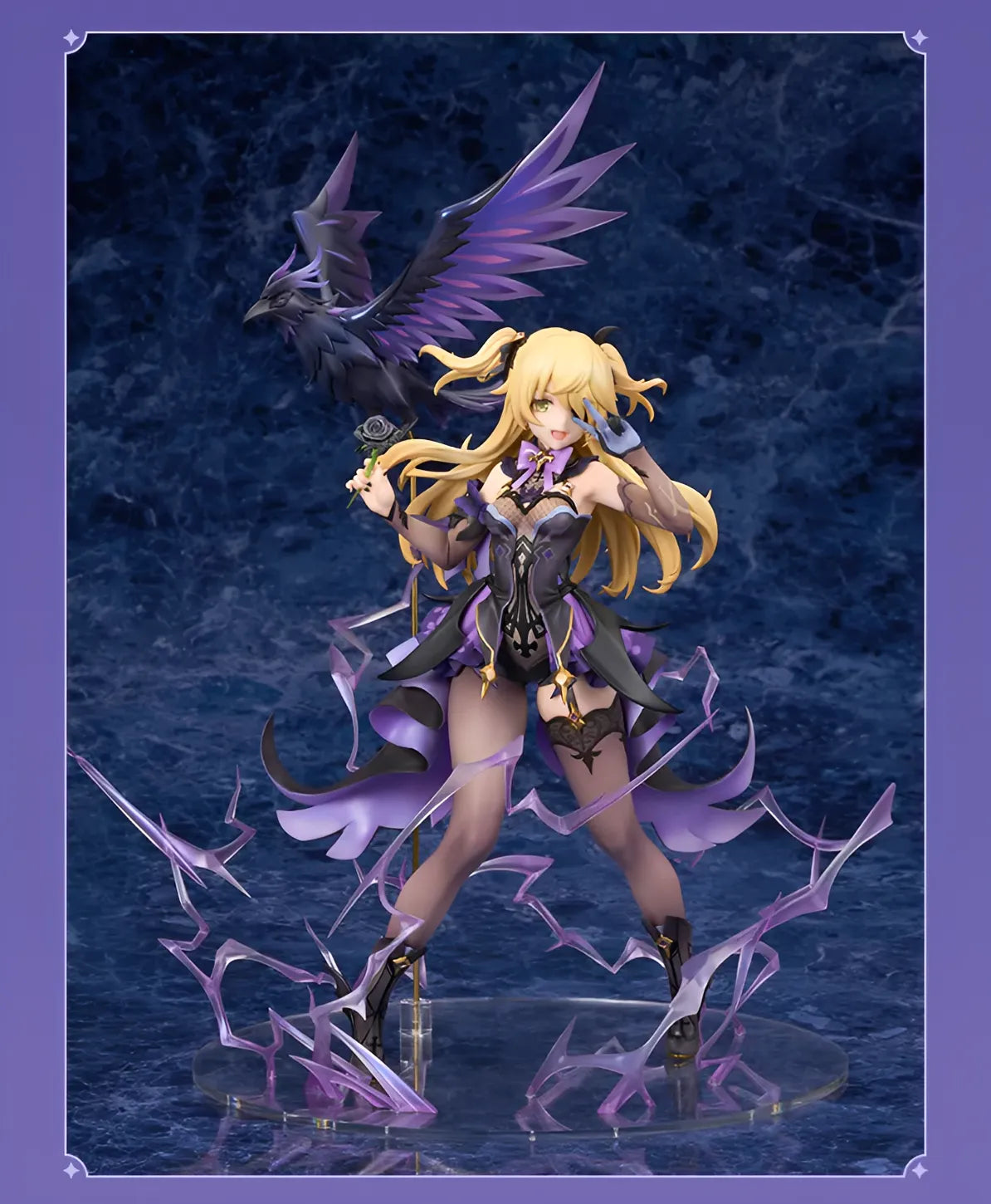 Oz raven companion display for Fischl scale figure collectible