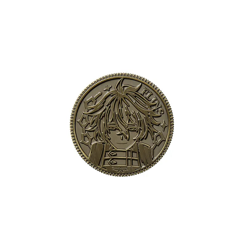 Genshin Impact Flins Decision Coin Necklace Set on white background