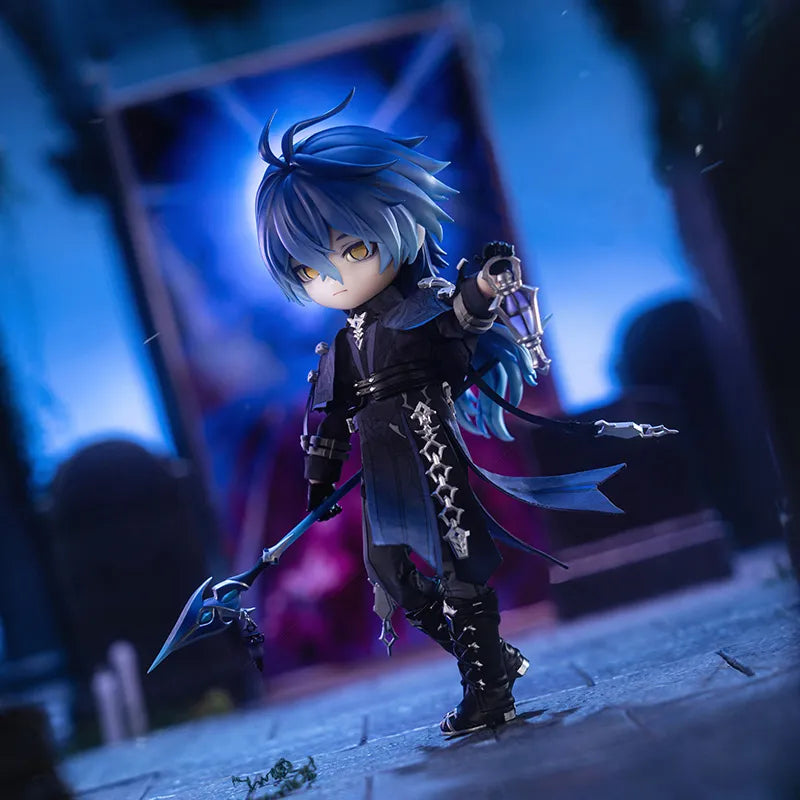 Genshin Impact Flins action figure displayed with lantern and character weapon