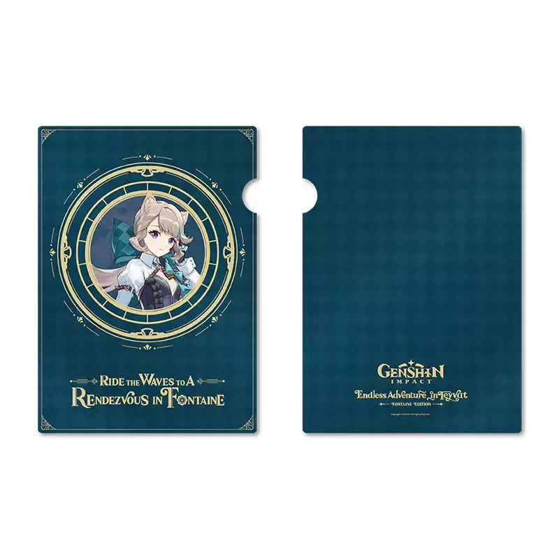 Genshin Impact Fontaine Lynette clear file folder document holder elegant character illustration design
