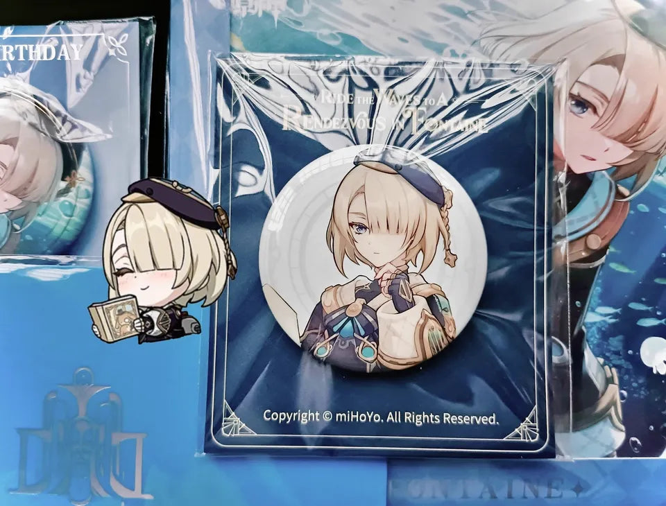 Genshin Impact Game Art Exhibition Collection – Pins Standees File Folders