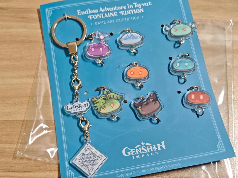 Genshin Impact Game Art Exhibition Acrylic Charms – Fontaine Slime Series