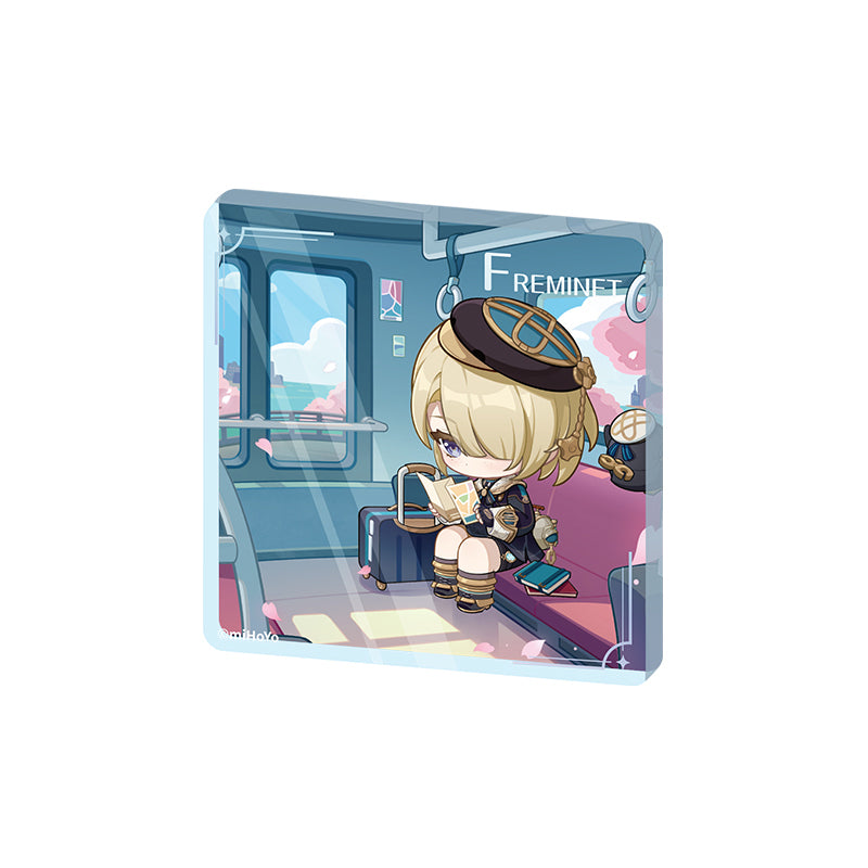 Genshin Impact Freminet offline store series chibi acrylic standee thick display figure character design