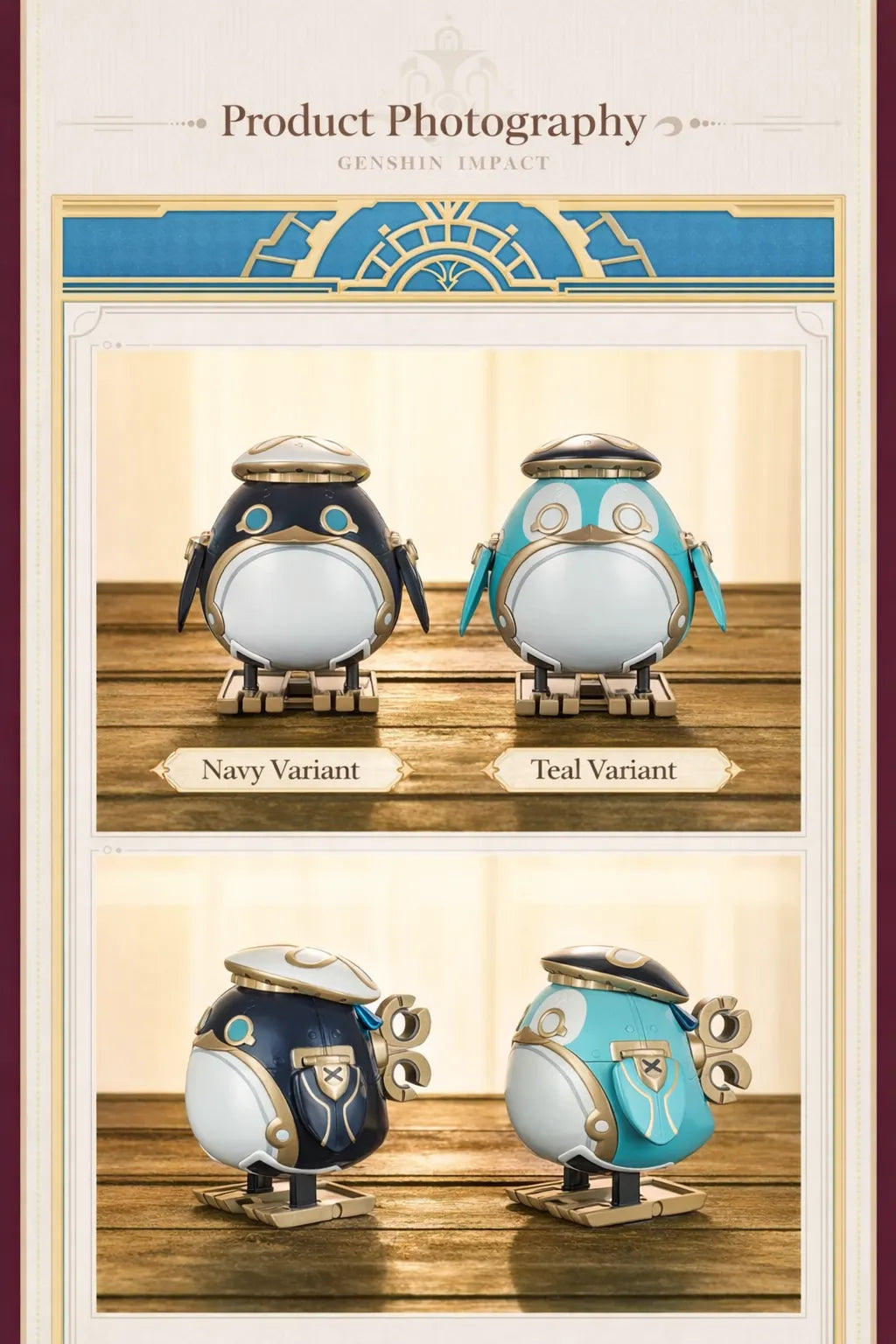 Genshin Impact Freminet Pers clockwork penguin toy series size and material details plastic build
