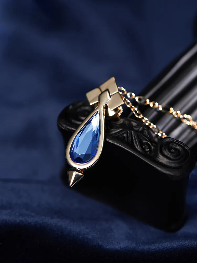 Genshin Impact Furina accessory set styled on formal clothing