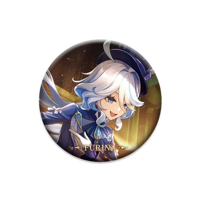 Genshin Impact Furina character badge anime collectible pin