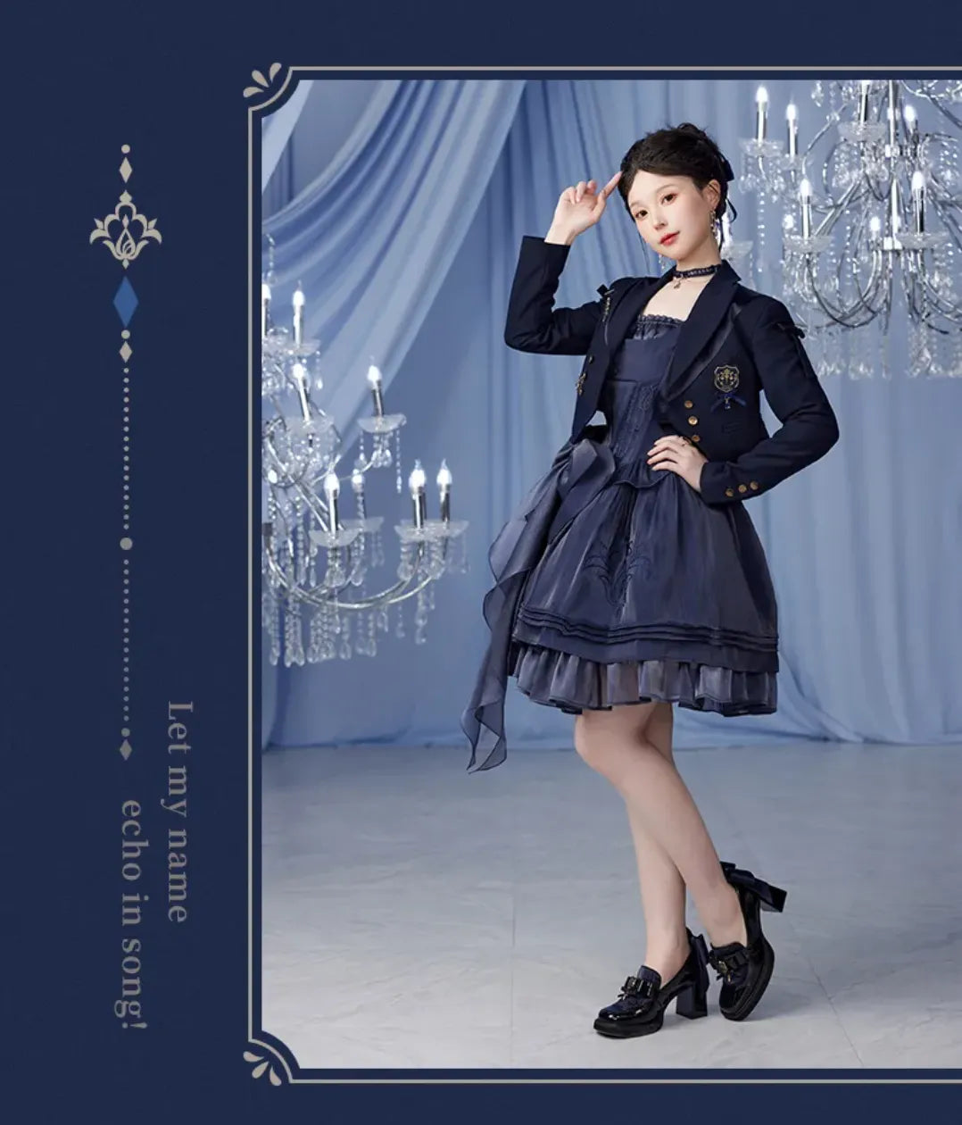 Furina themed dress front and back display white version