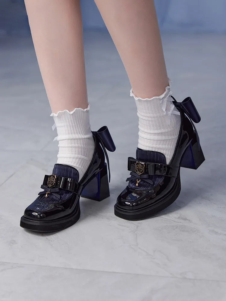Genshin Impact Furina Themed Impression Series Mid Heel Loafers front view