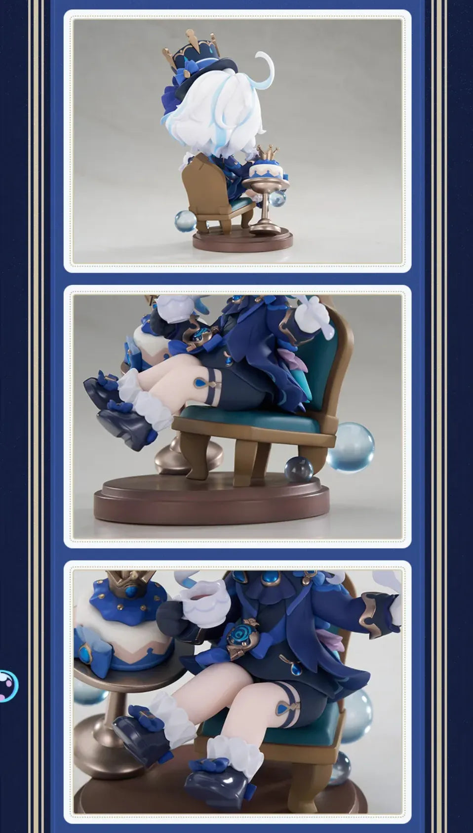 Furina Chibi Figure cake stand and decorative accessory details