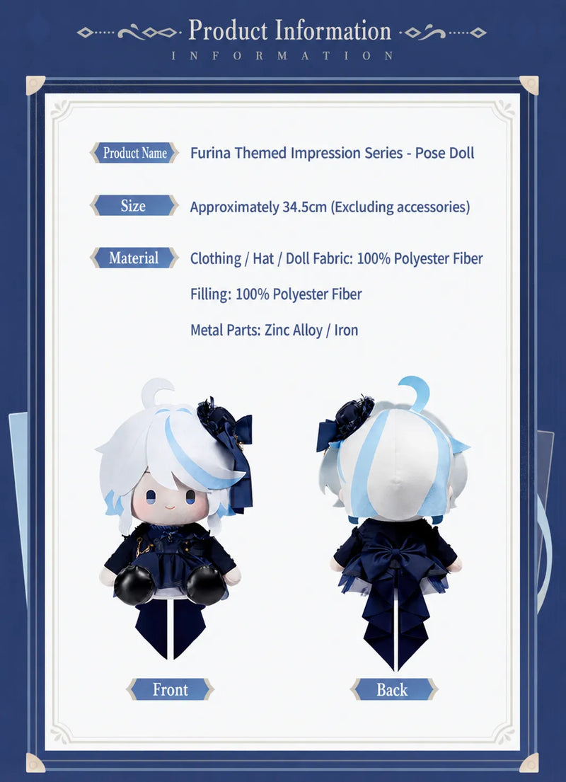 Furina Plush Doll product information size and material details