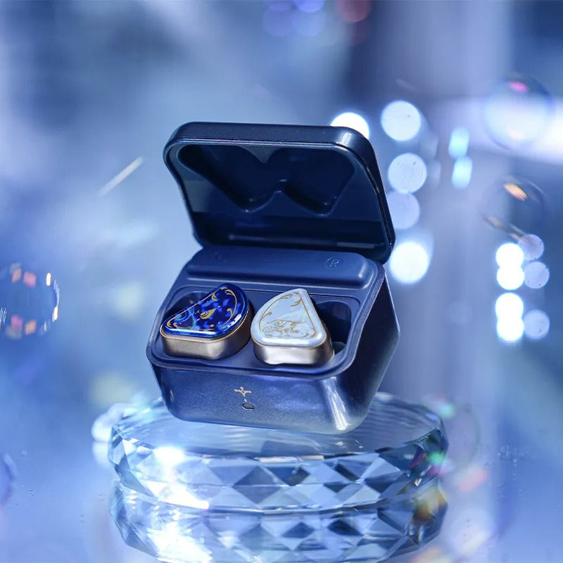 Furina themed wireless earbuds and charging case